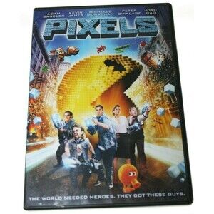 PIXELS (DVD, 2015) ADAM SANDLER, KEVIN JAMES GOOD USED CONDITION